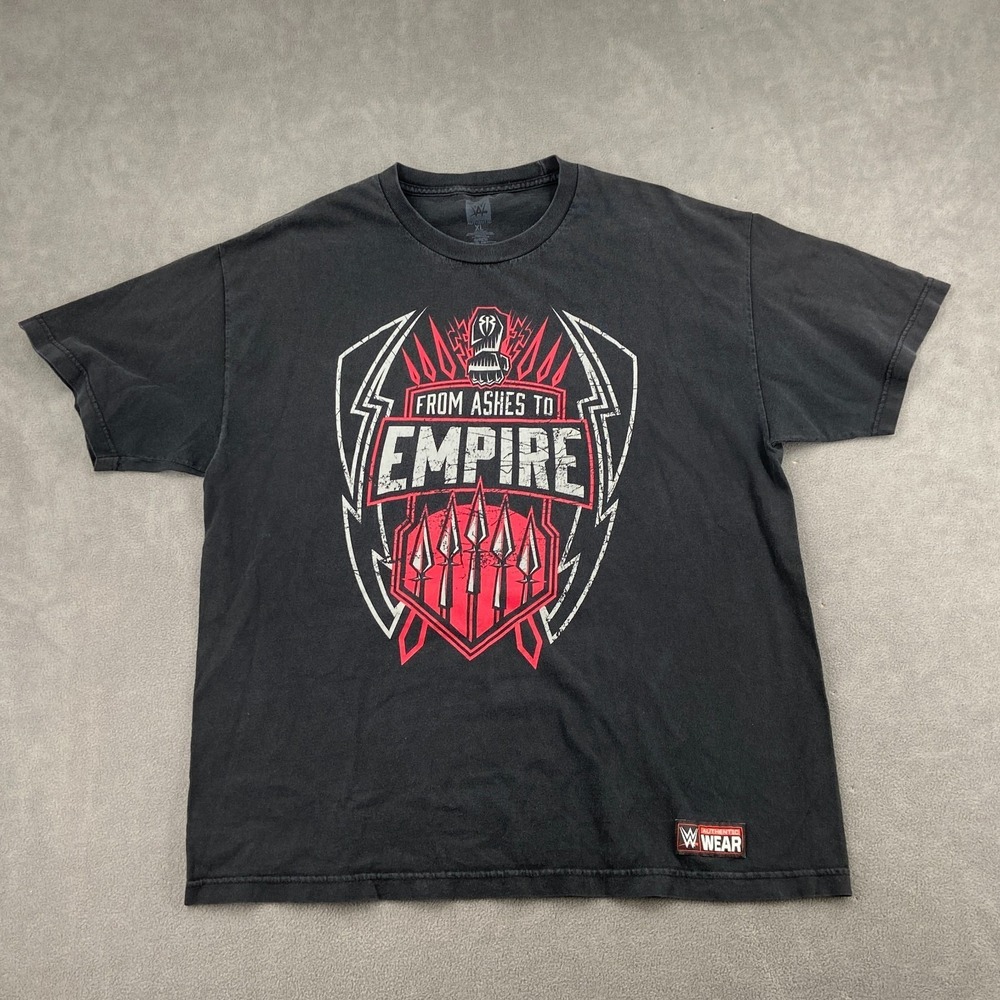 Roman Reigns From Ashes to Empire‎ T Shirt Mens XL Black WWE Authentic Cotton